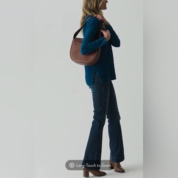 J.JILL V-NECK CABLE VEST PEACOCK BLUE - Picture 4 of 14